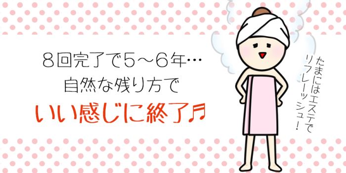 VIO脱毛は8回でいい感じに終了?