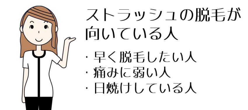 ストラッシュの脱毛が向いているのはこんな人！